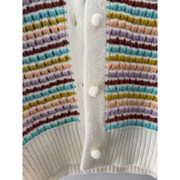 Böhme Womens Multicolor Striped Button-Up Cardigan Sweater Size S - Picture 6 of 10